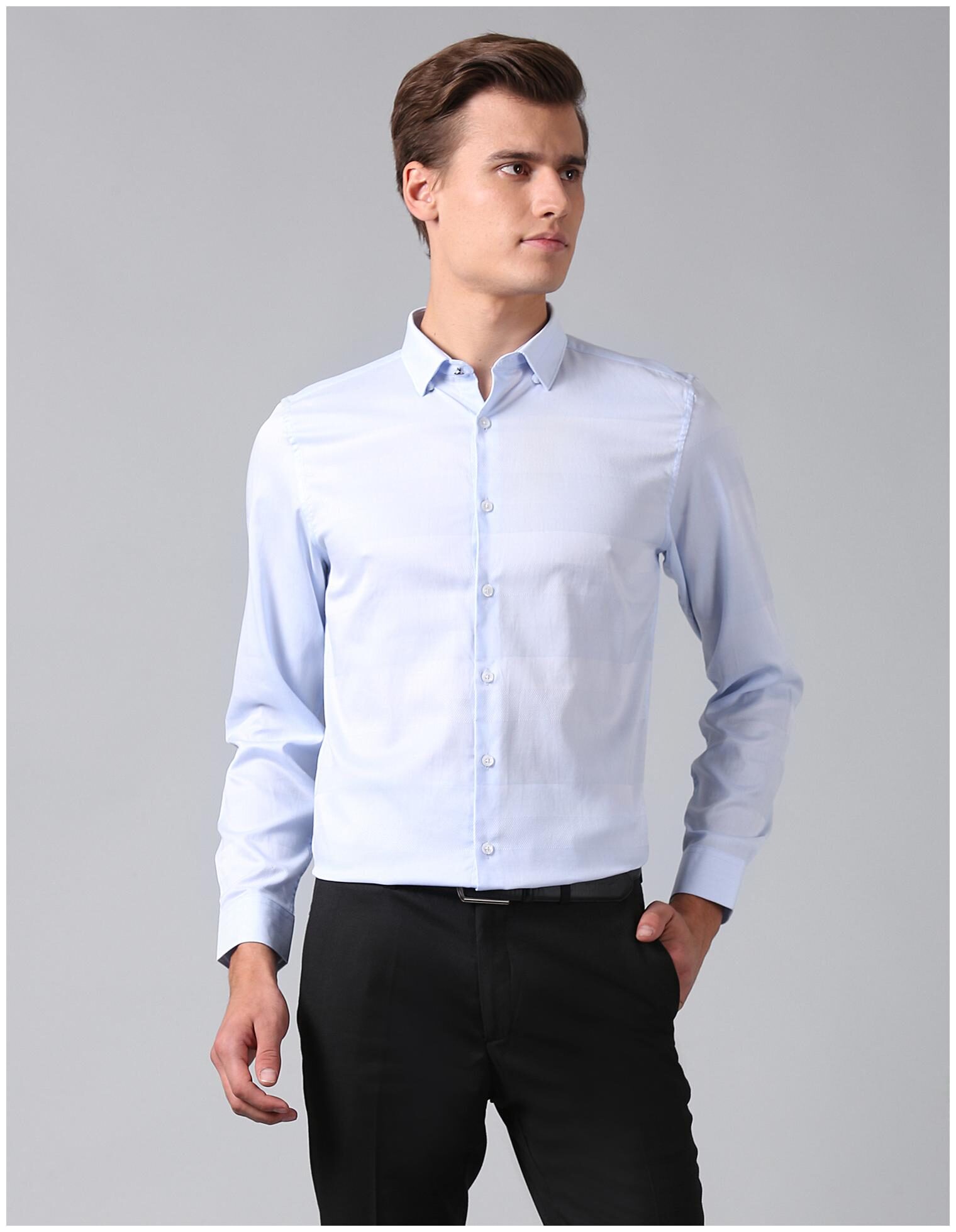 

True Blue Men Blue Solid Slim Fit Casual Shirt