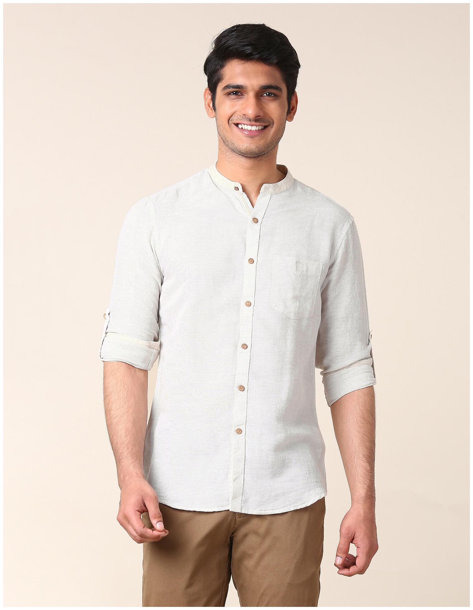 

True Blue Men Slim fit Formal Shirt - Beige