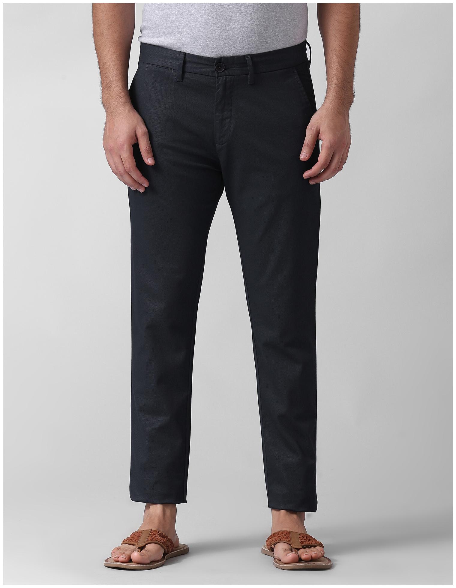 

True Blue Men Solid Slim Fit Formal Trouser - Blue