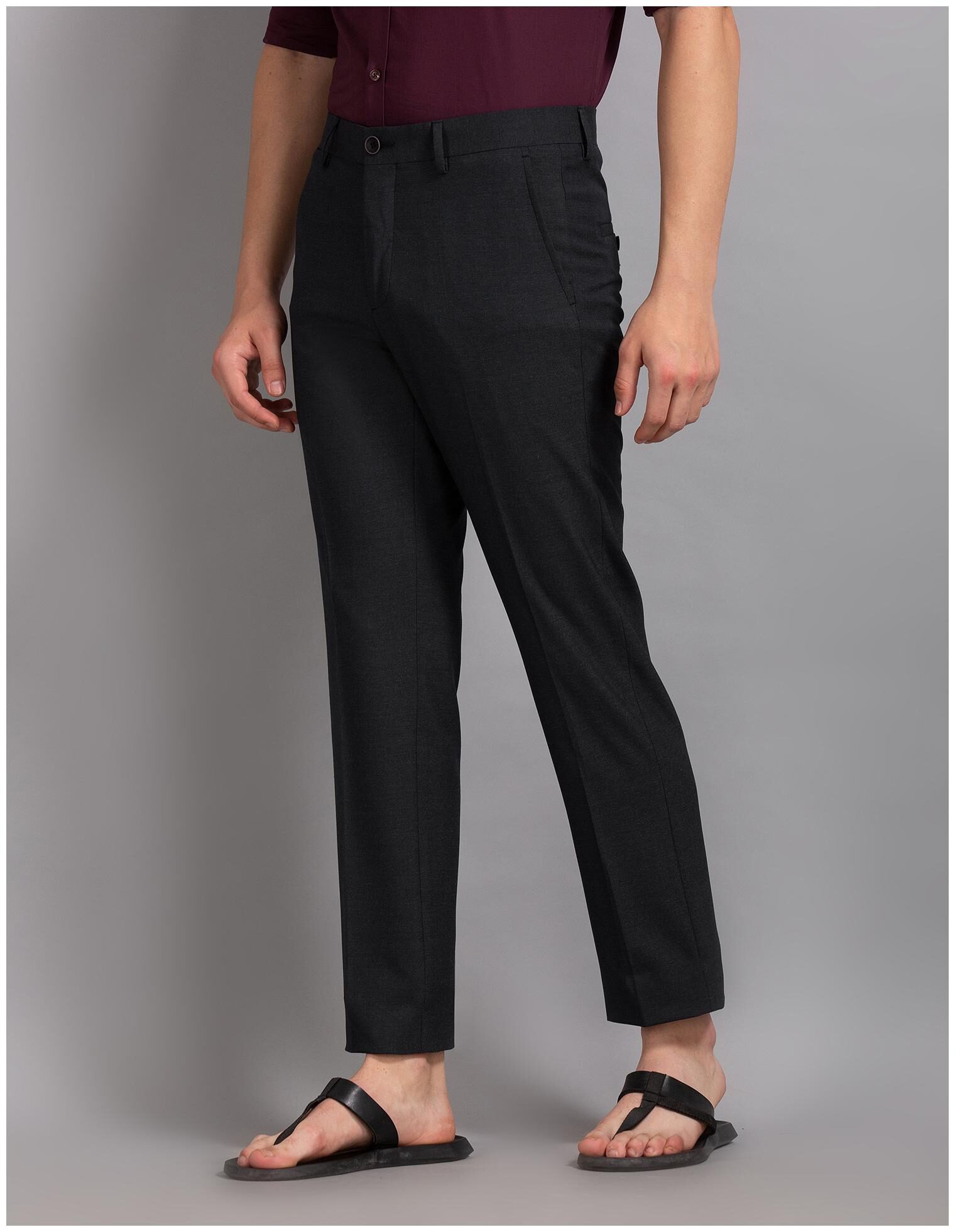 

True Blue Men Blue Solid Slim fit Regular trousers