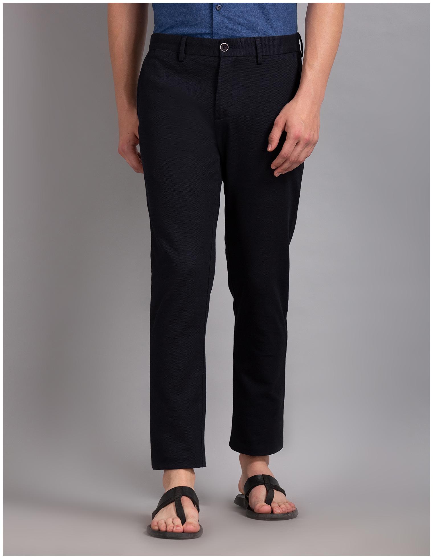 

True Blue Men Blue Solid Slim fit Regular trousers