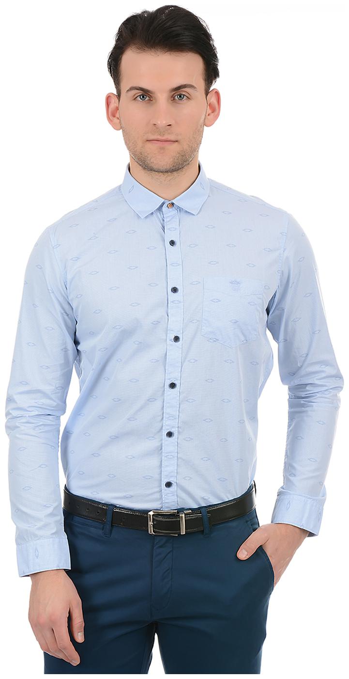 

True Blue Men Blue Printed Slim Fit Casual Shirt