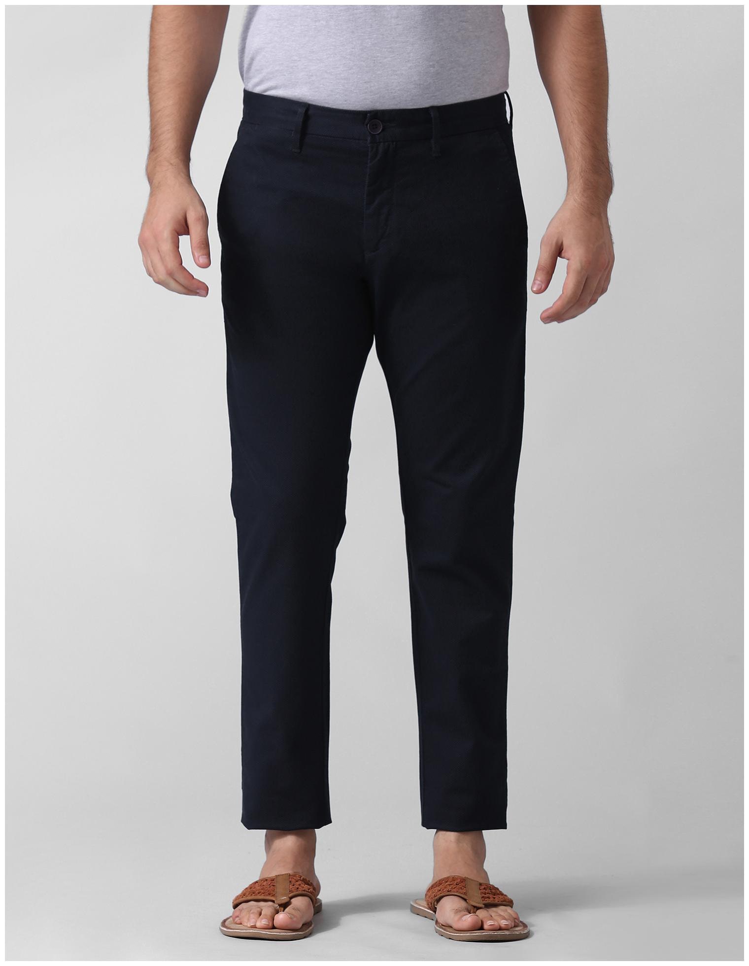 

True Blue Men Blue Printed Slim fit Regular trousers