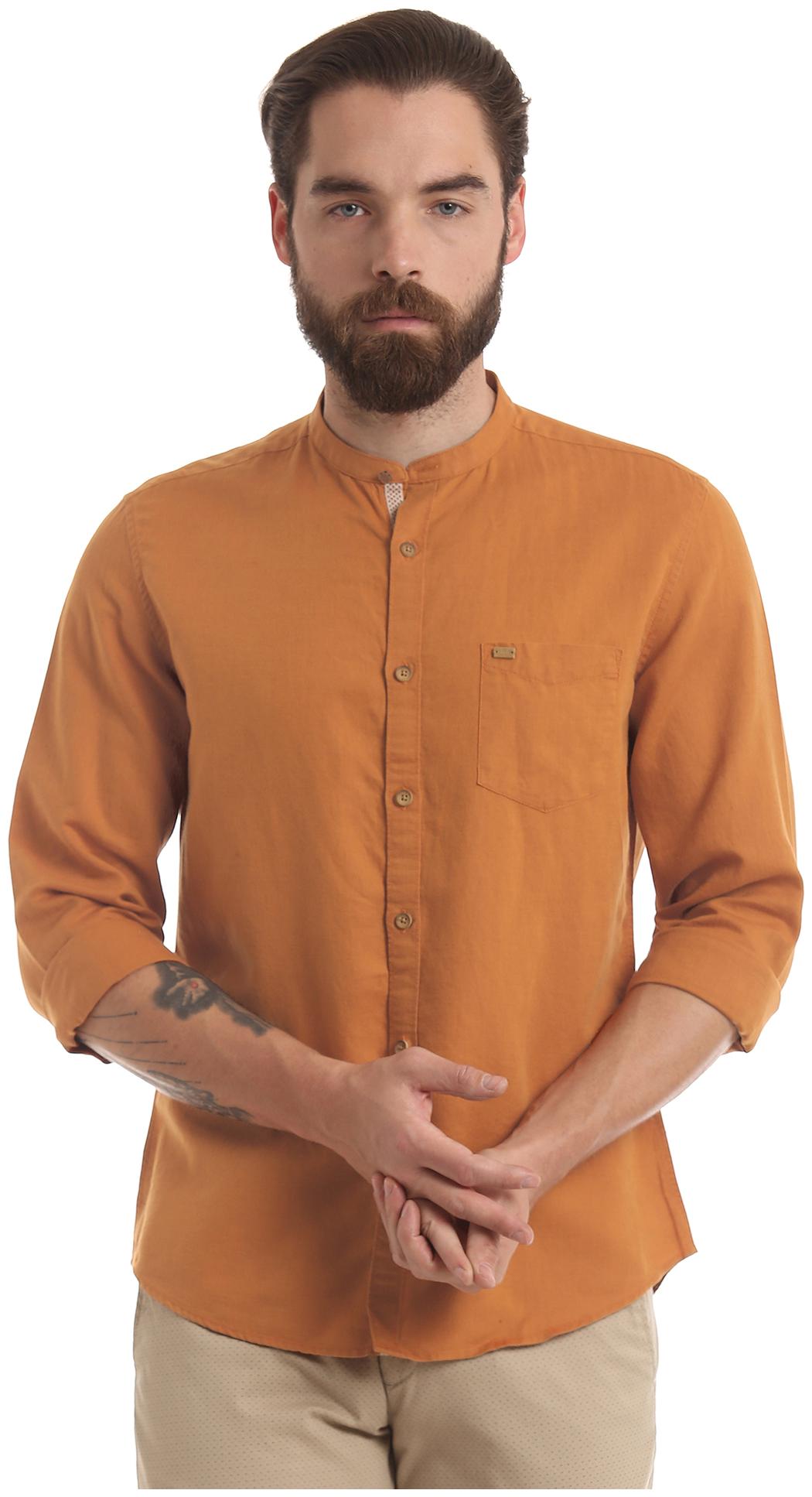

True Blue Men Brown Solid Slim Fit Casual Shirt