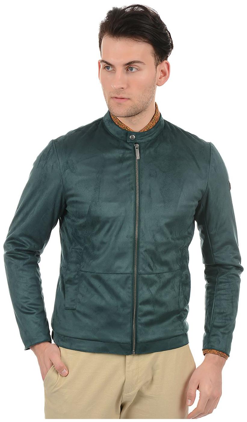

True Blue Men Green Solid Bomber jacket
