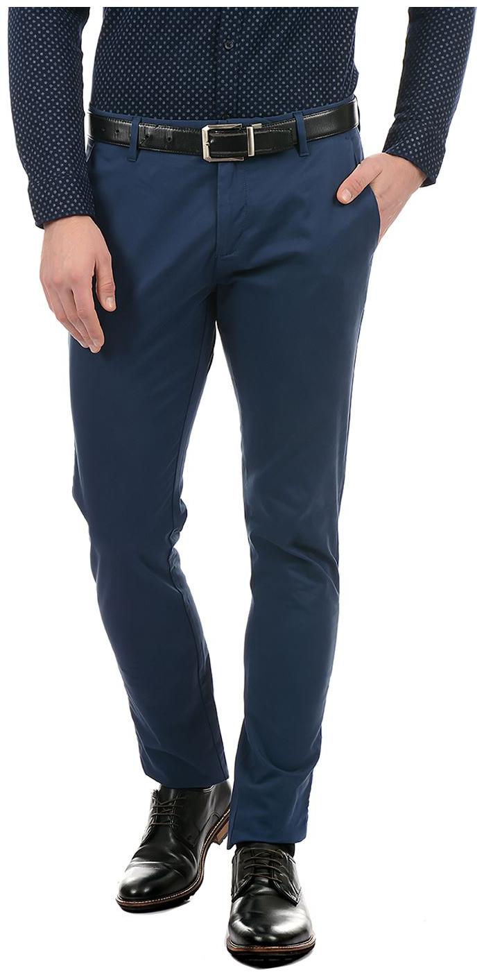 

True Blue Men Blue Solid Slim fit Chinos