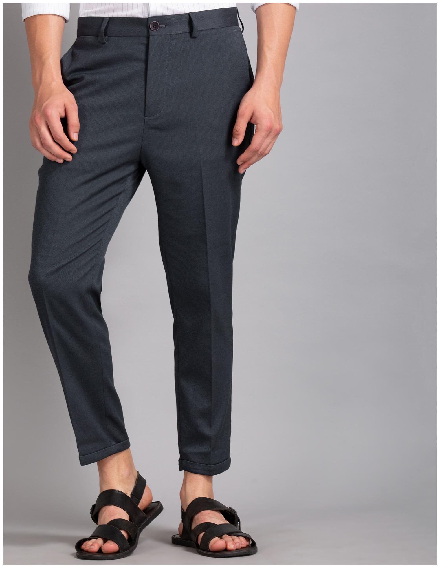 

True Blue Men Blue Solid Slim fit Regular trousers