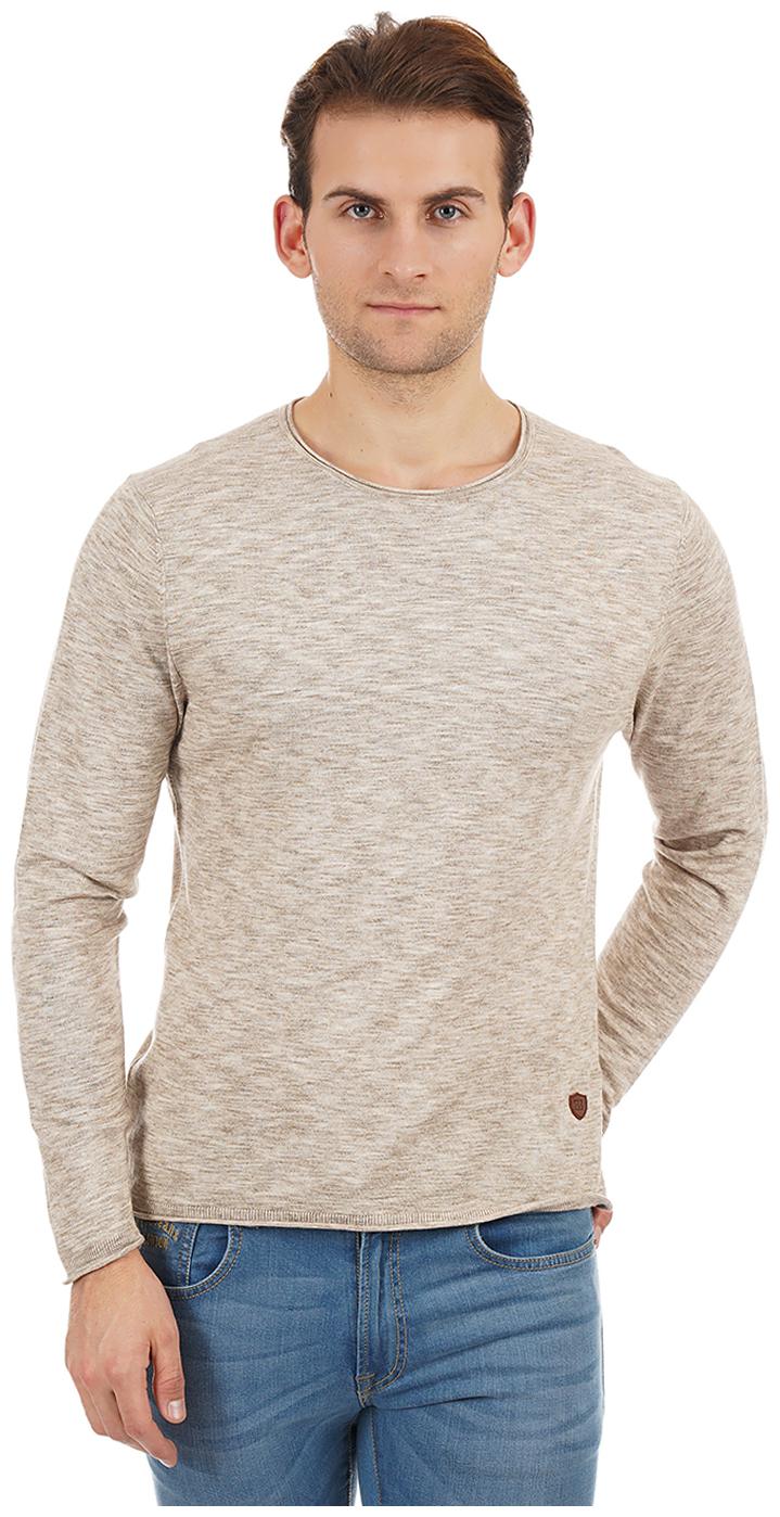 

True Blue Men Beige Round neck Pullover