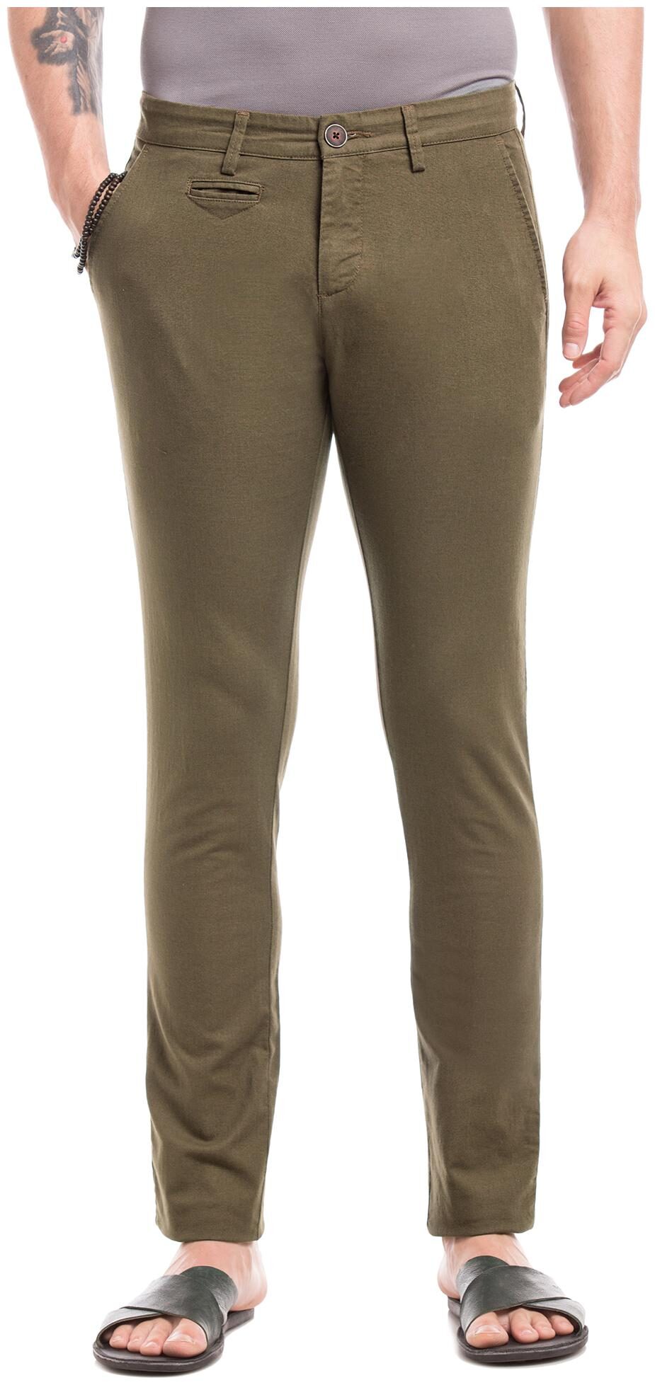 

True Blue Men Green Solid Slim fit Regular trousers
