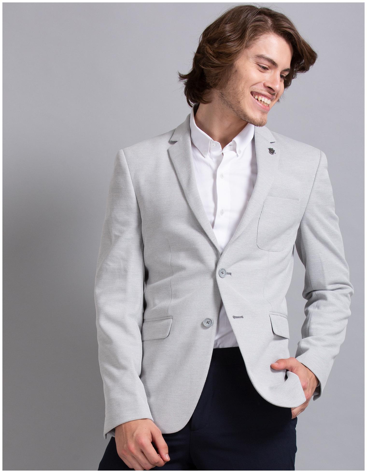 

True Blue Men Grey Solid Slim fit Single Breasted Blazer