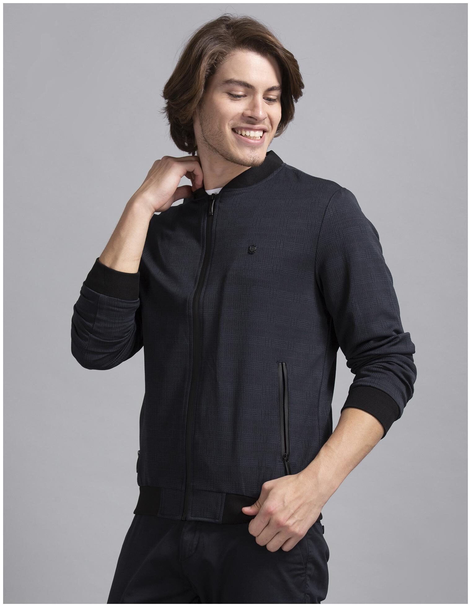 

True Blue Men Blue Solid Bomber jacket