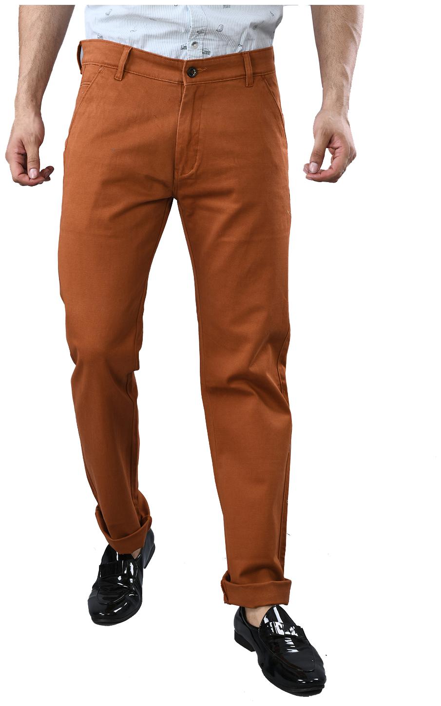 

TRUE INDIAN Men Brown Solid Regular fit Chinos