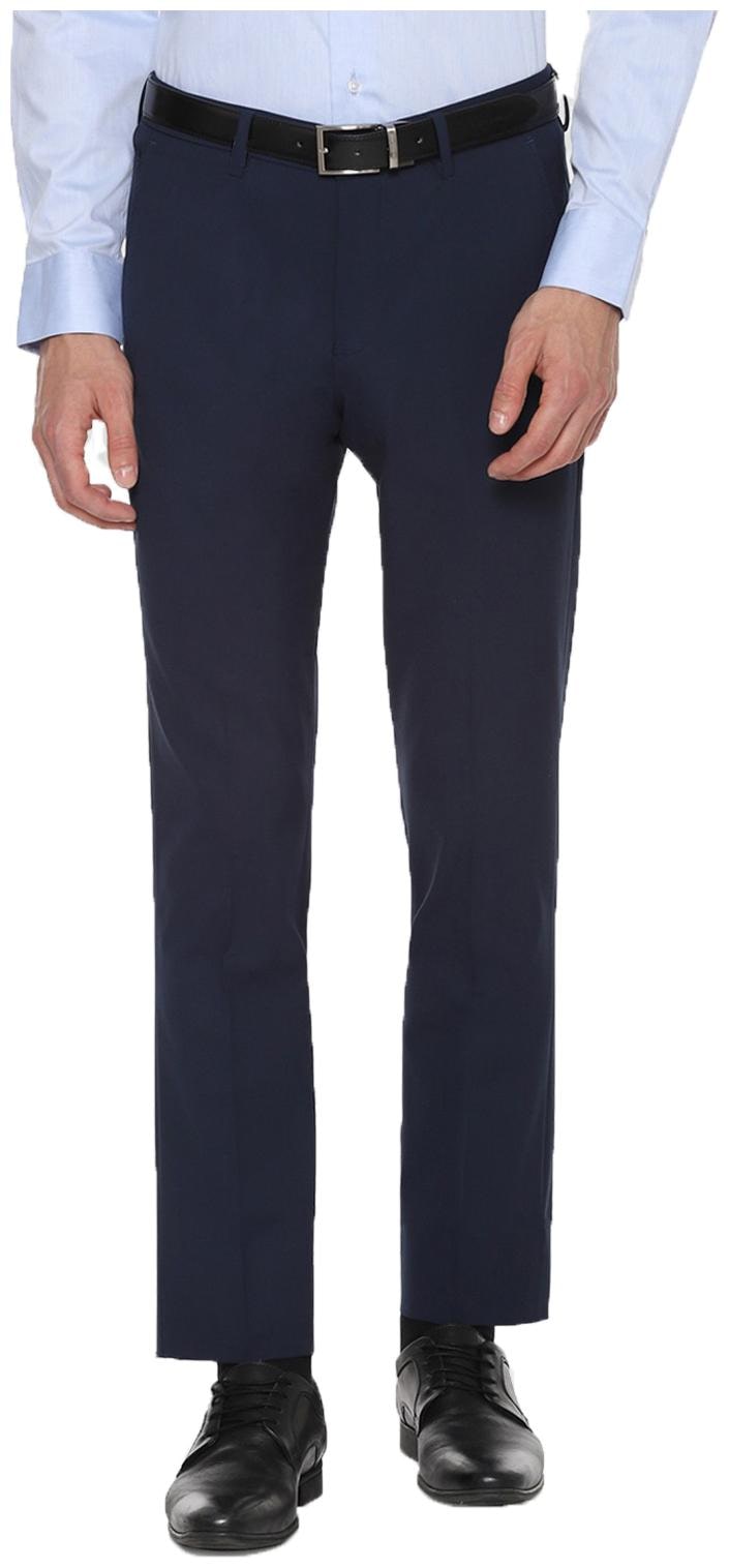 

TRUE INDIAN Men Solid Regular Fit Formal Trouser - Blue