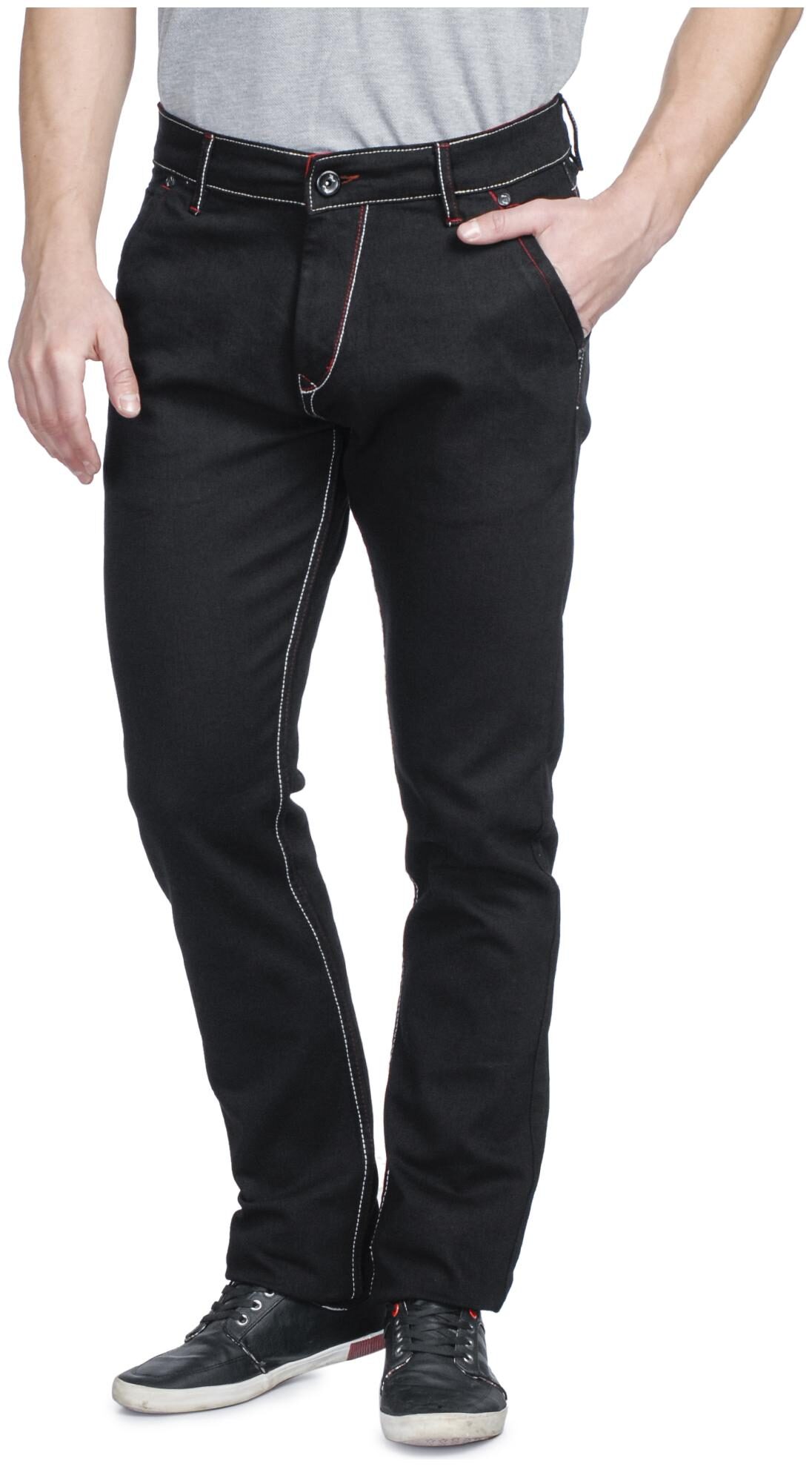 

TRUE INDIAN Men Black Regular Fit Jeans