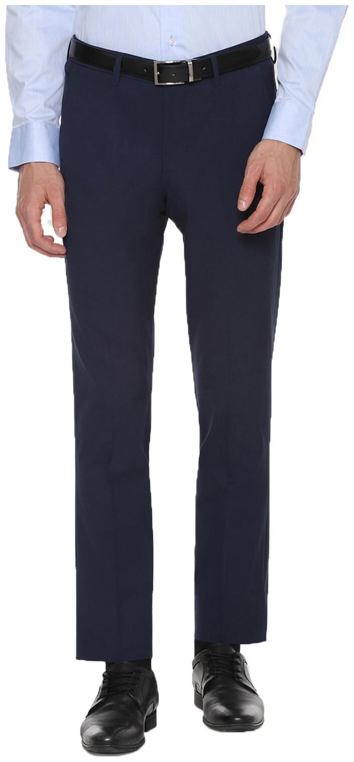 

TRUE INDIAN Men Solid Regular Fit Formal Trouser - Blue