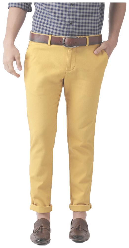 

TRUE INDIAN Men Beige Solid Regular fit Travel friendly Regular trousers