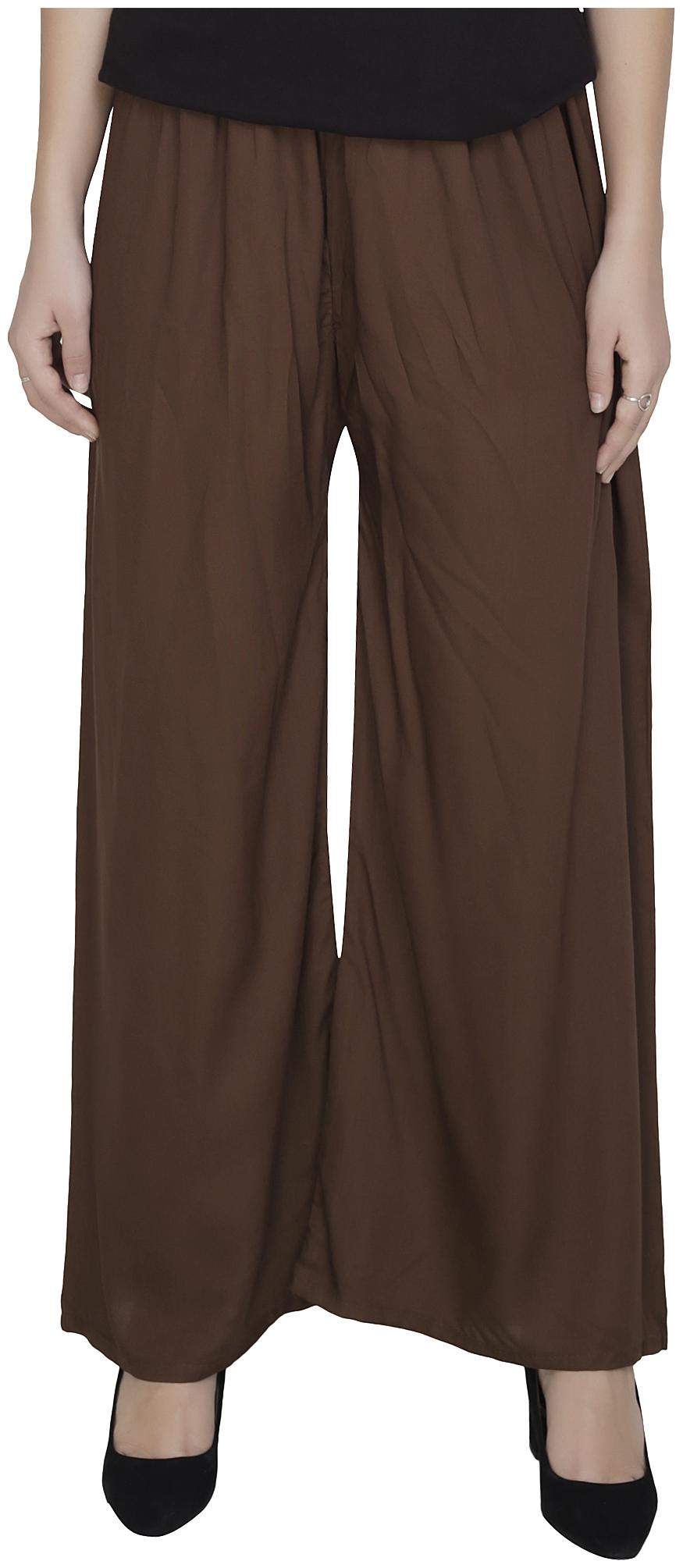 

TruLuv Women Rayon Palazzo Brown