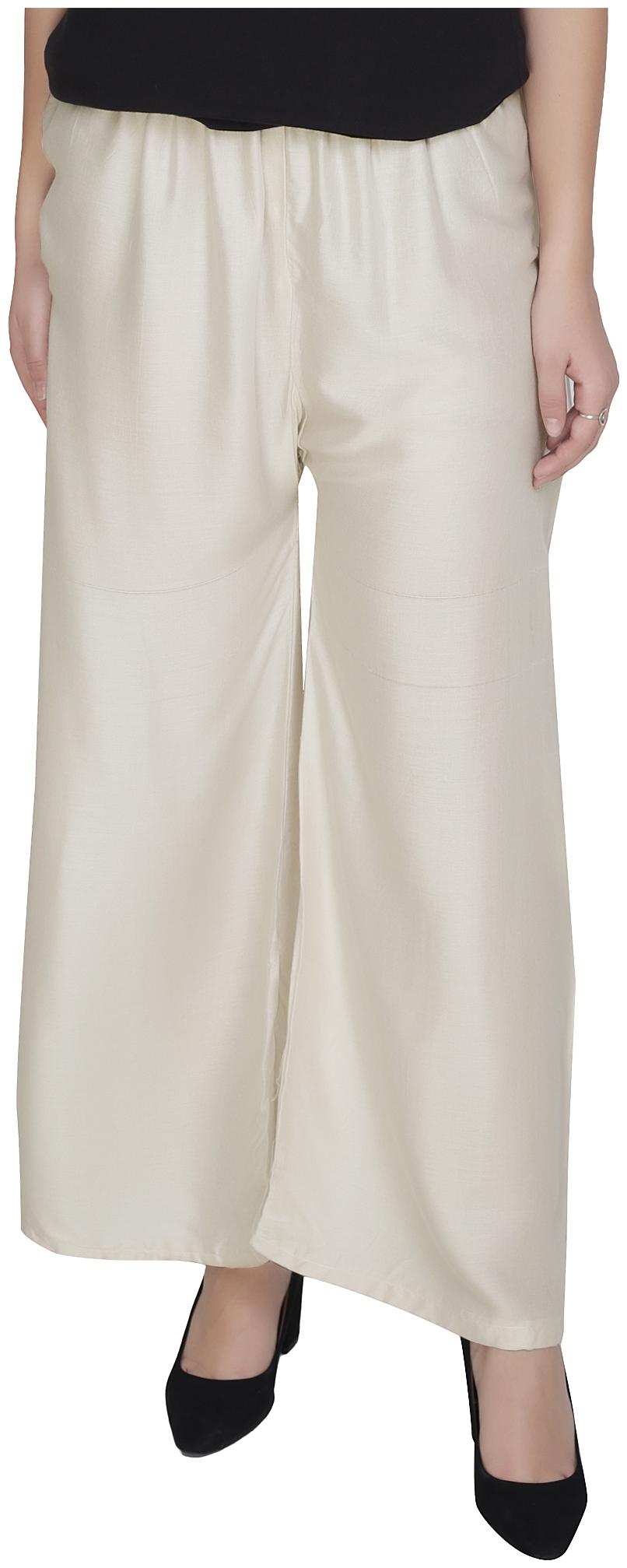 

TruLuv Women Rayon Palazzo White