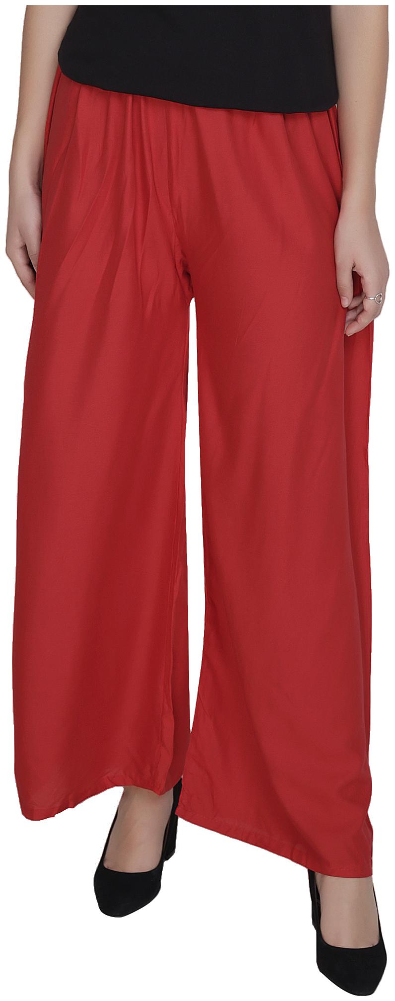 

TruLuv Women Rayon Palazzo Red