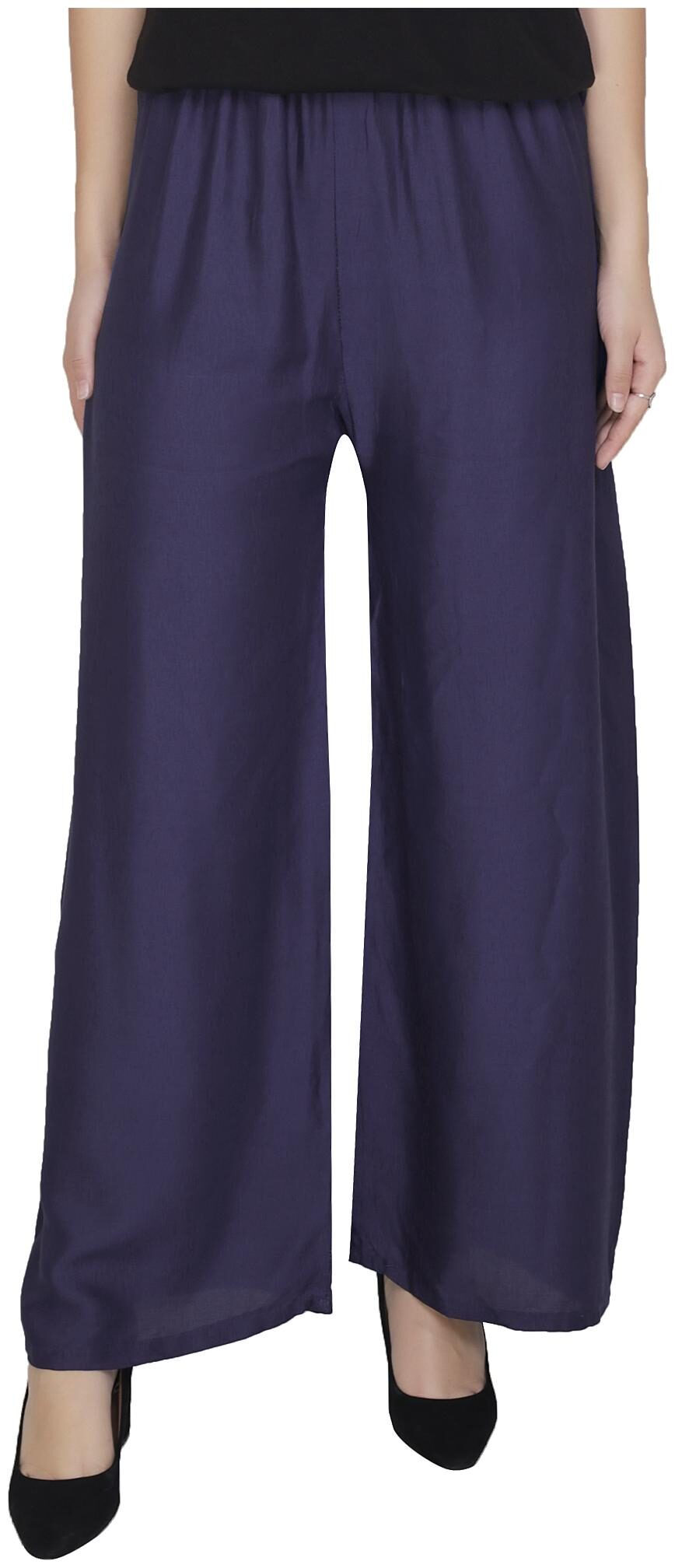 

TruLuv Women Rayon Palazzo Navy Blue