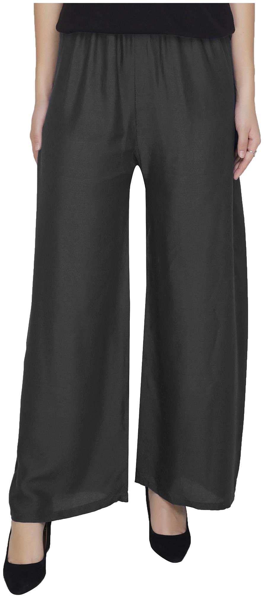 

TruLuv Women Rayon Palazzo Black