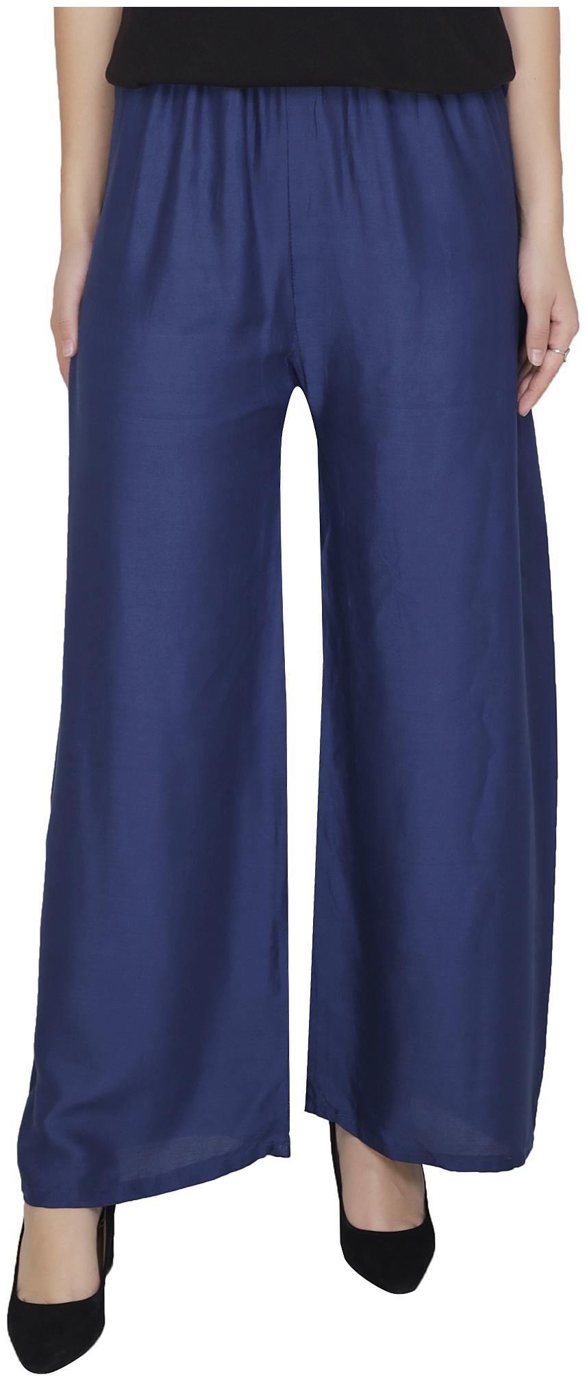 

TruLuv Women Rayon Palazzo Blue