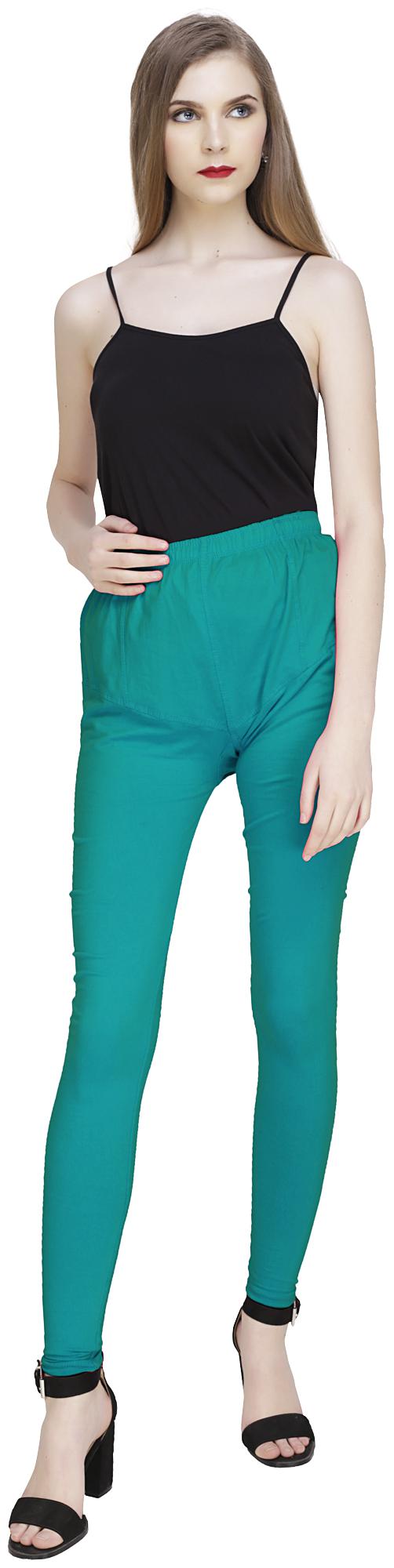 

TruLuvFit Cotton Leggings - Turquoise (Free Size)