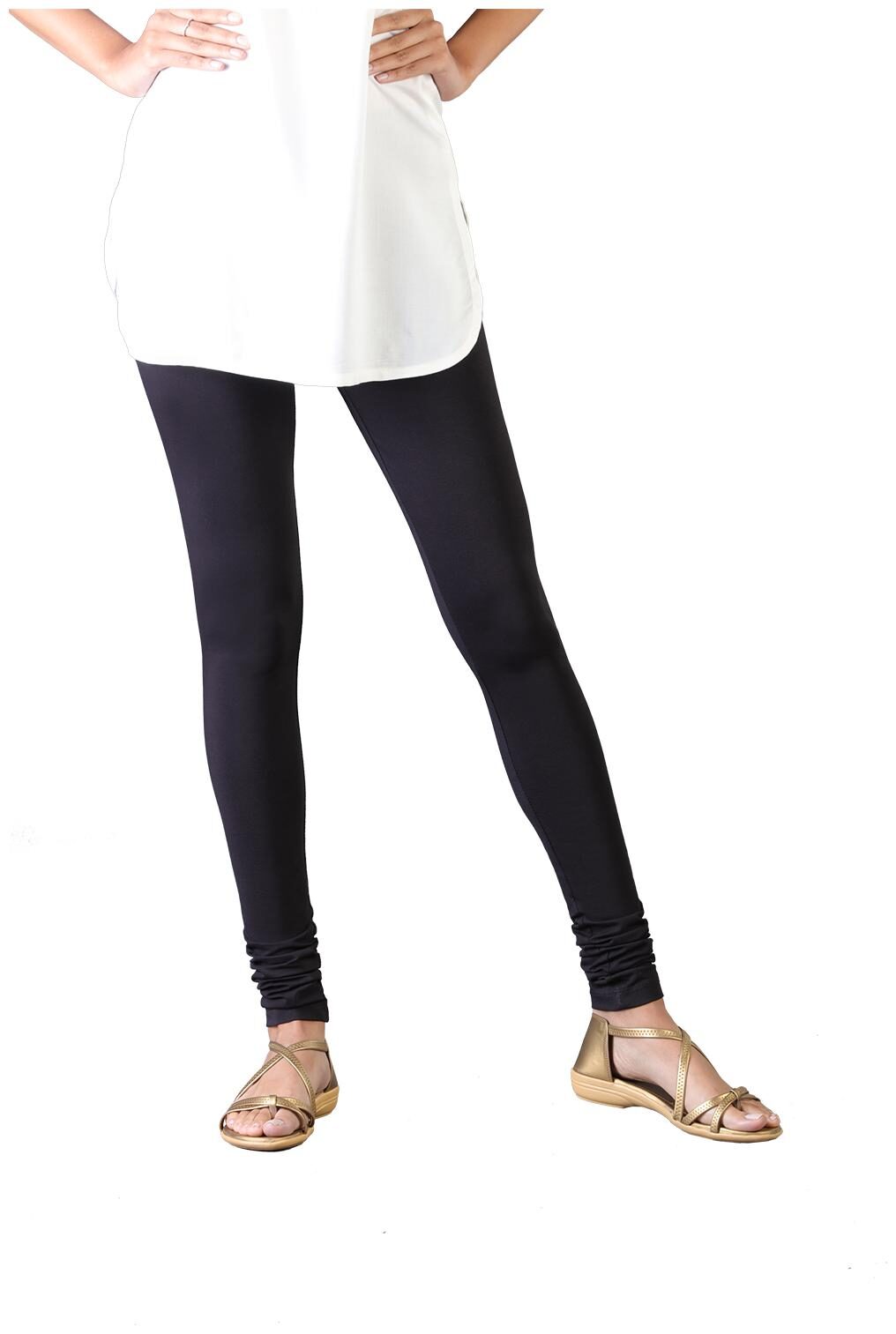 

Twin Birds Women Cotton Churidar legging Black color