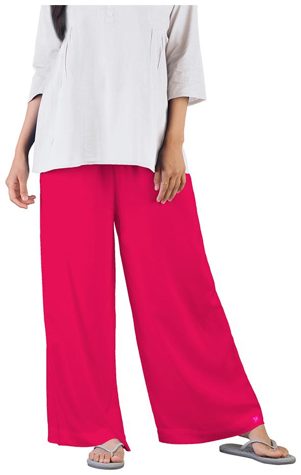 

Twin Birds Women Viscose Palazzos Pink color