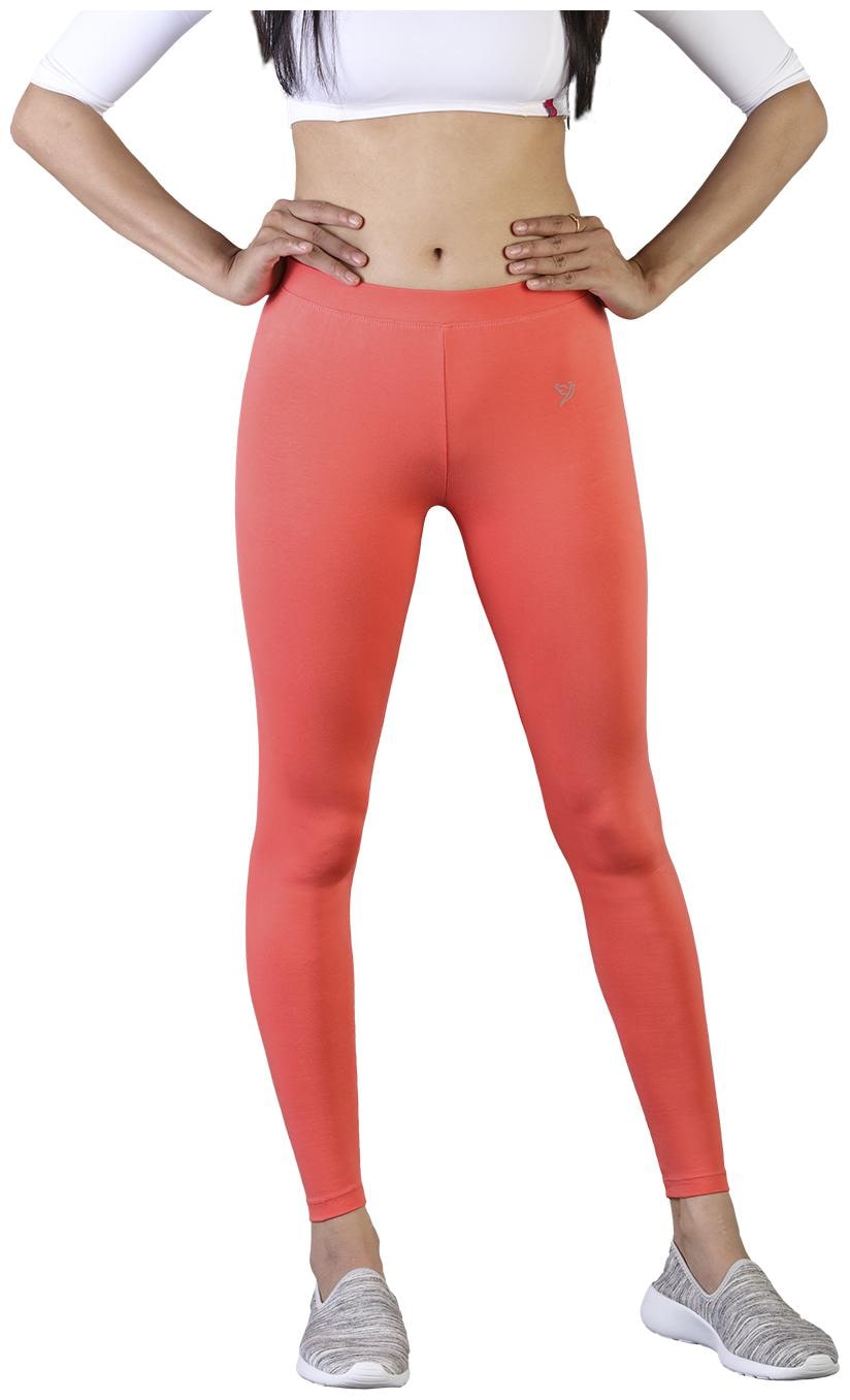 

Twin Birds Women Cotton Ankle Length Legging (Peach)