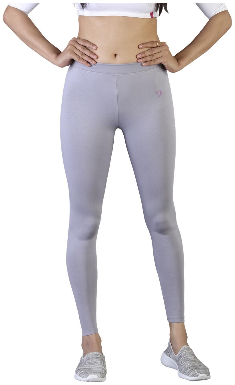 

Twin Birds Women Cotton Ankle Length Legging (Grey)