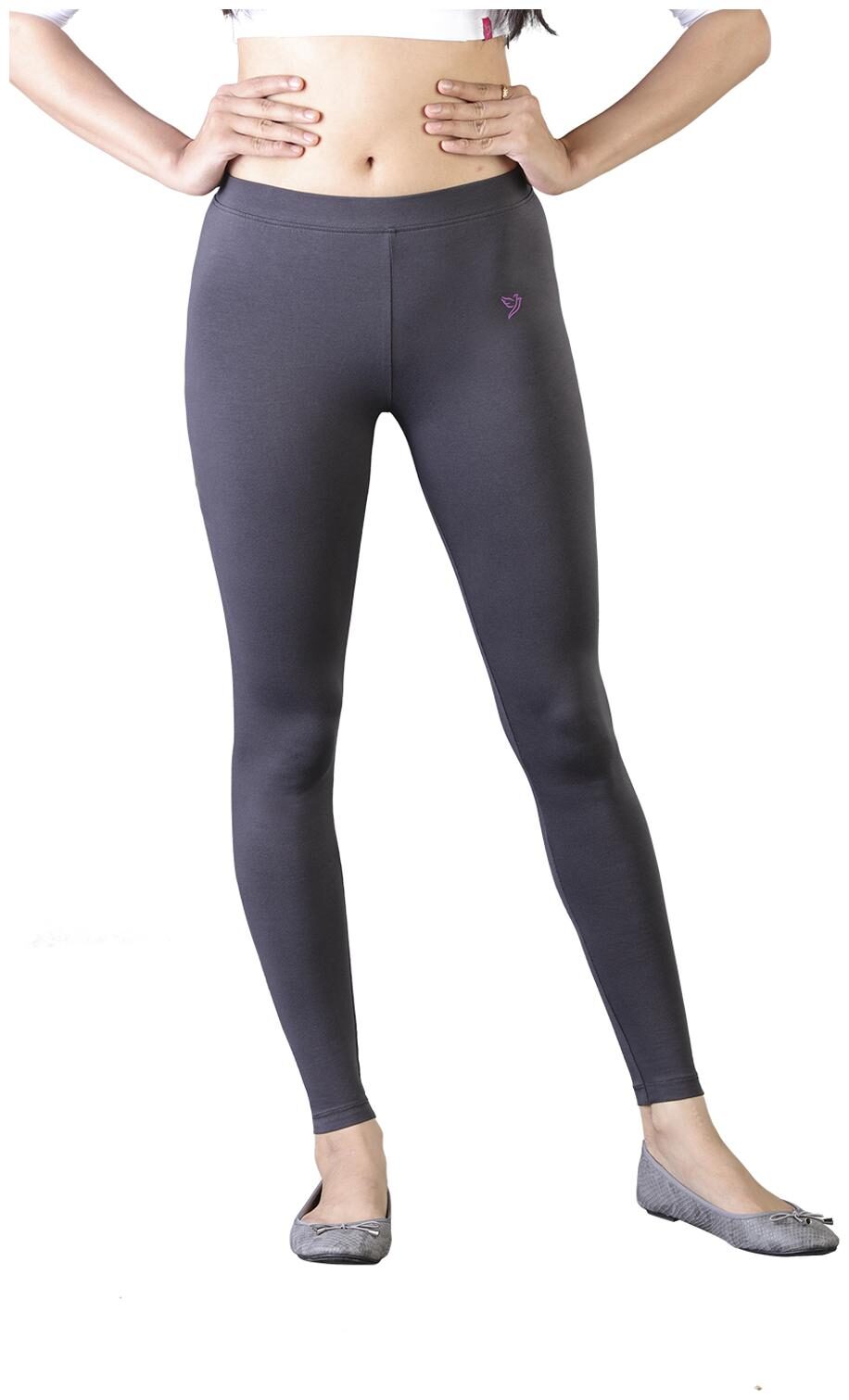 

Twin Birds Women Cotton Ankle Length Legging (Grey)