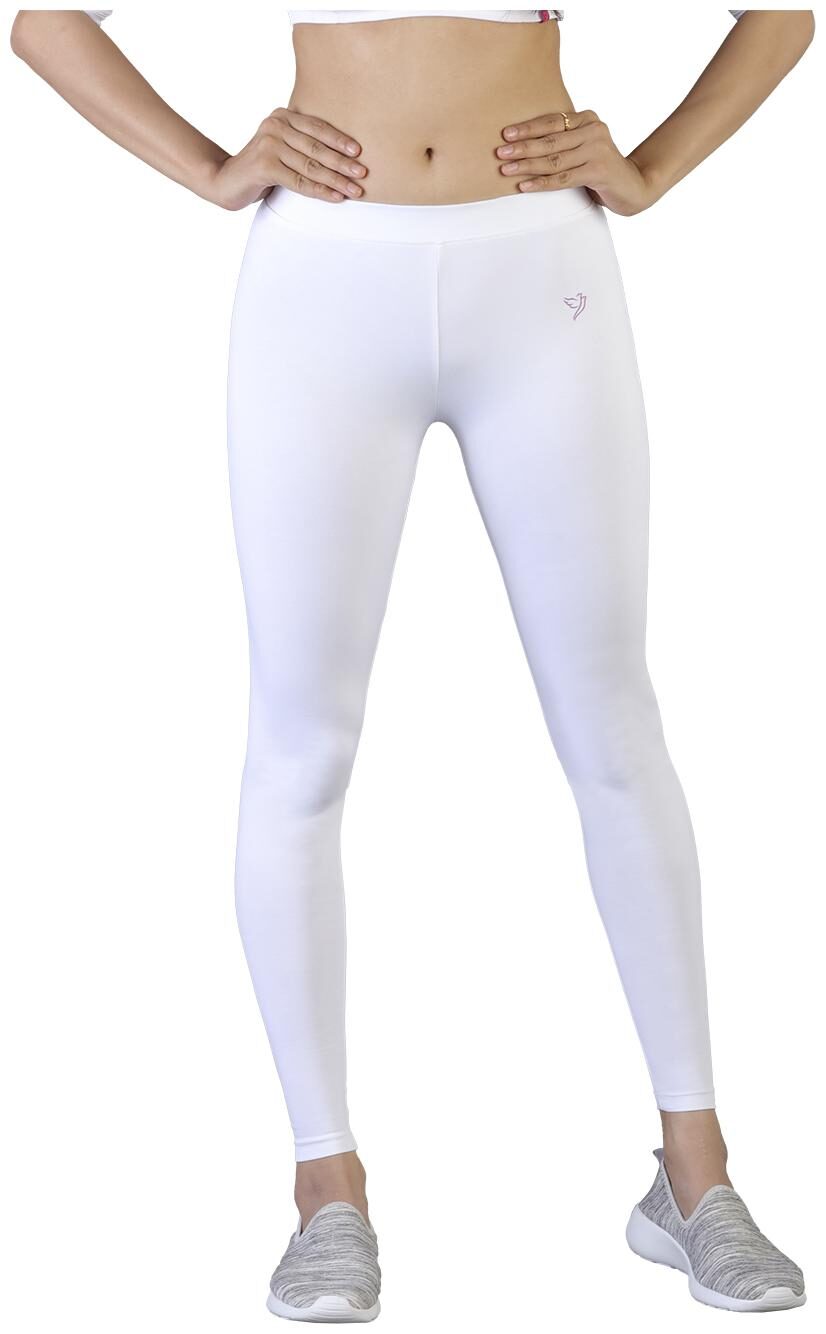 

Twin Birds Women Cotton Ankle Length Legging (White)