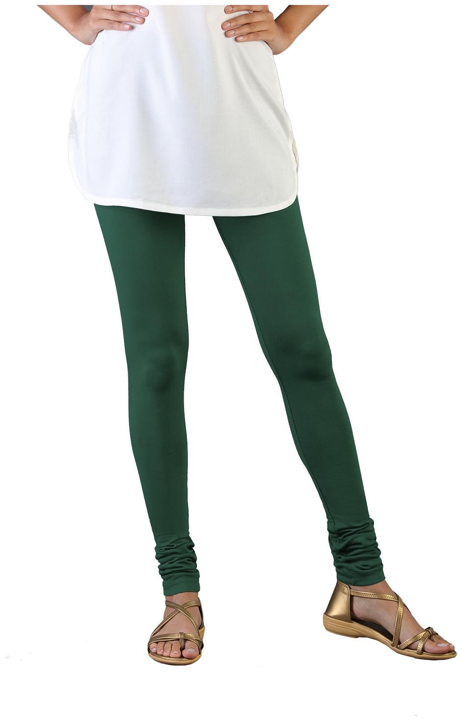 

Twin Birds Women Cotton Churidar legging Green color