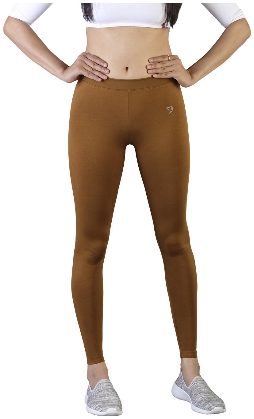 

Twin Birds Women Cotton Ankle Length Legging (Beige)