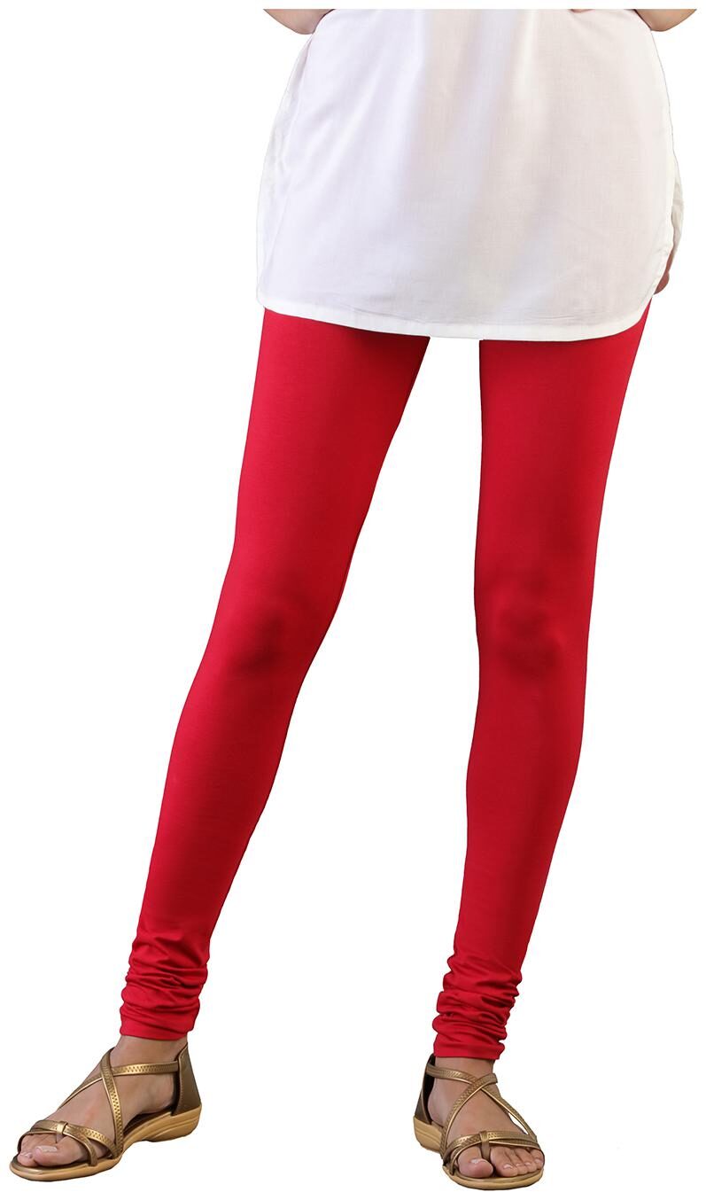 

Twin Birds Women Cotton Churidar legging Red color