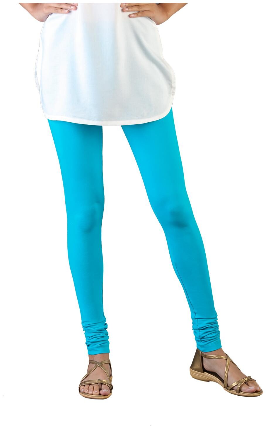 

Twin Birds Women Cotton Churidar legging Turquoise color