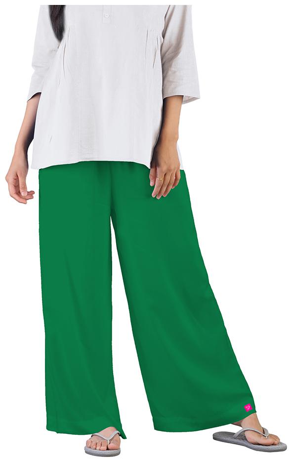 

Twin Birds Women Viscose Palazzos Green color