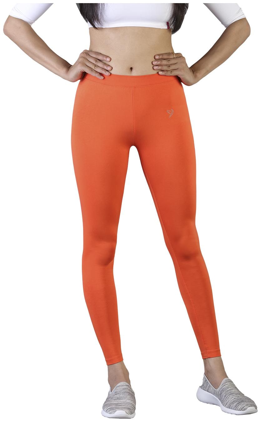 

Twin Birds Women Cotton Ankle Length Legging (Orange)