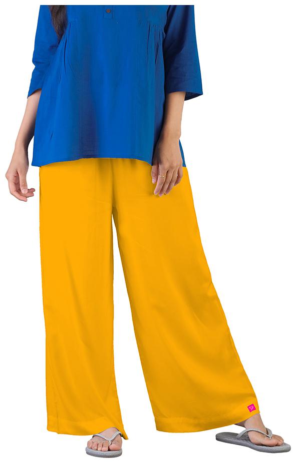 

Twin Birds Women Viscose Palazzos Yellow color