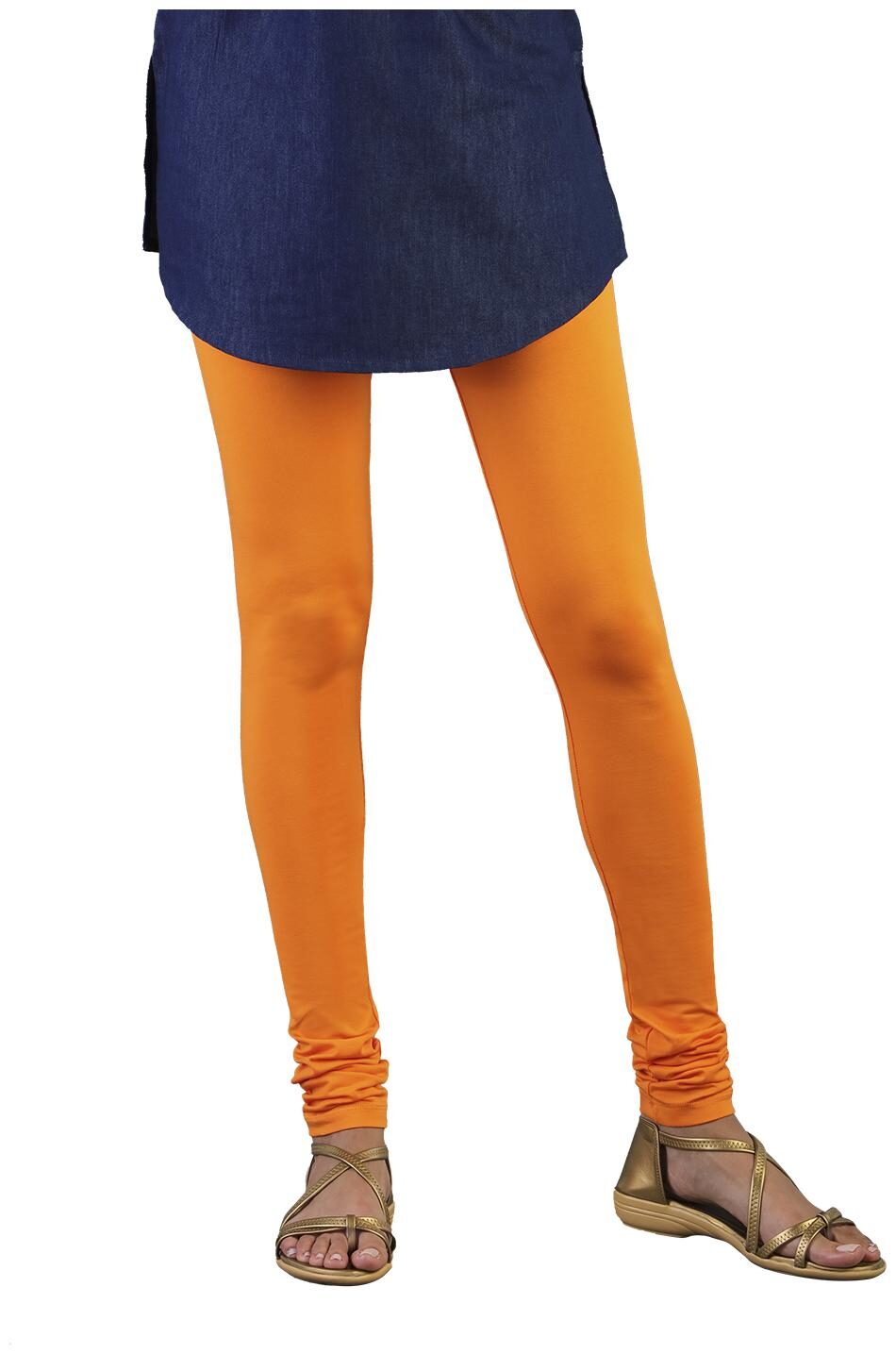 

Twin Birds Women Cotton Churidar legging Orange color