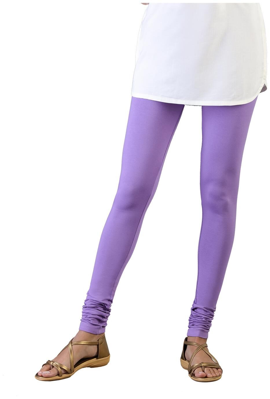

Twin Birds Women Cotton Churidar legging Purple color