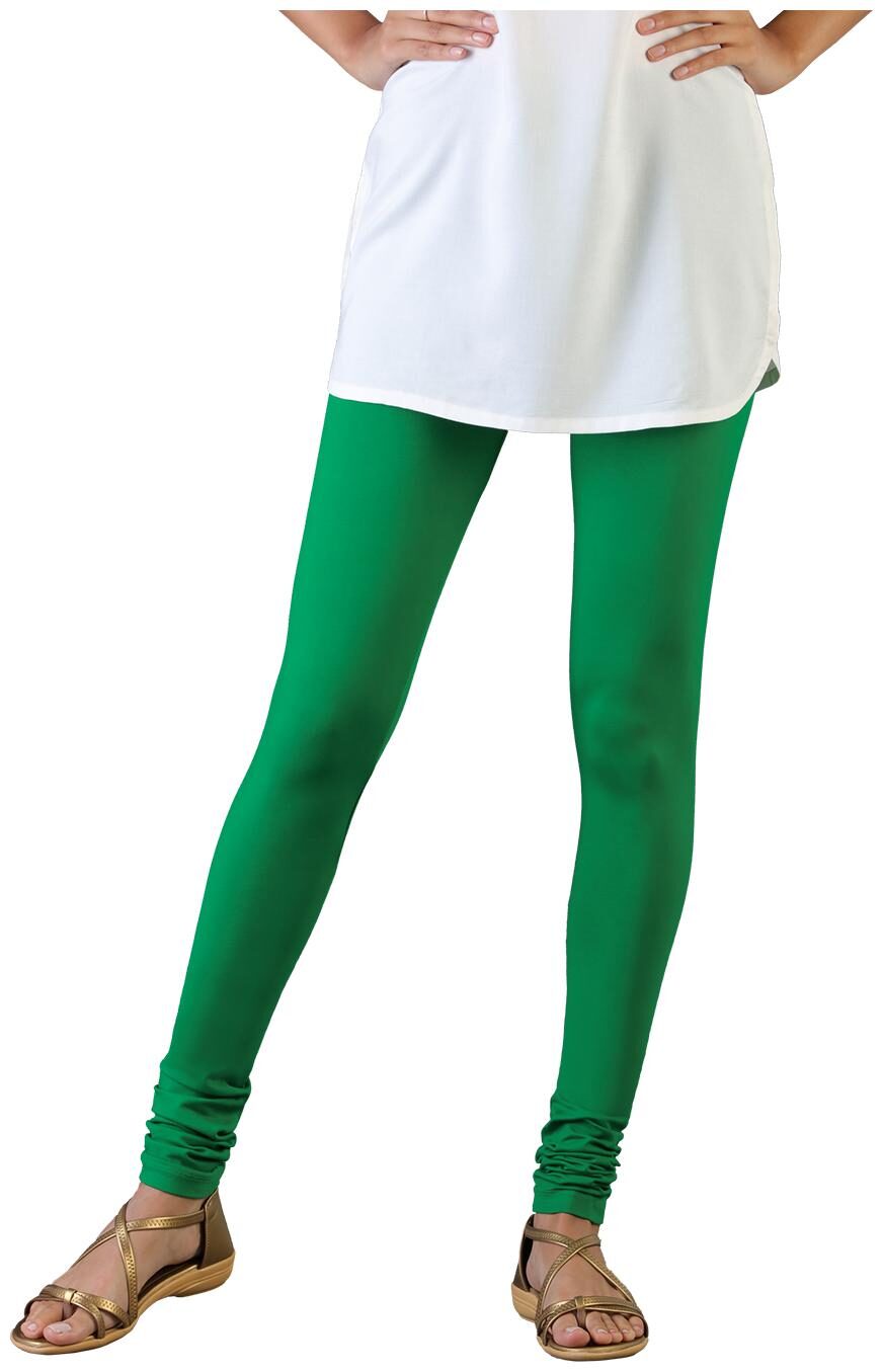

Twin Birds Women Cotton Churidar legging Green color