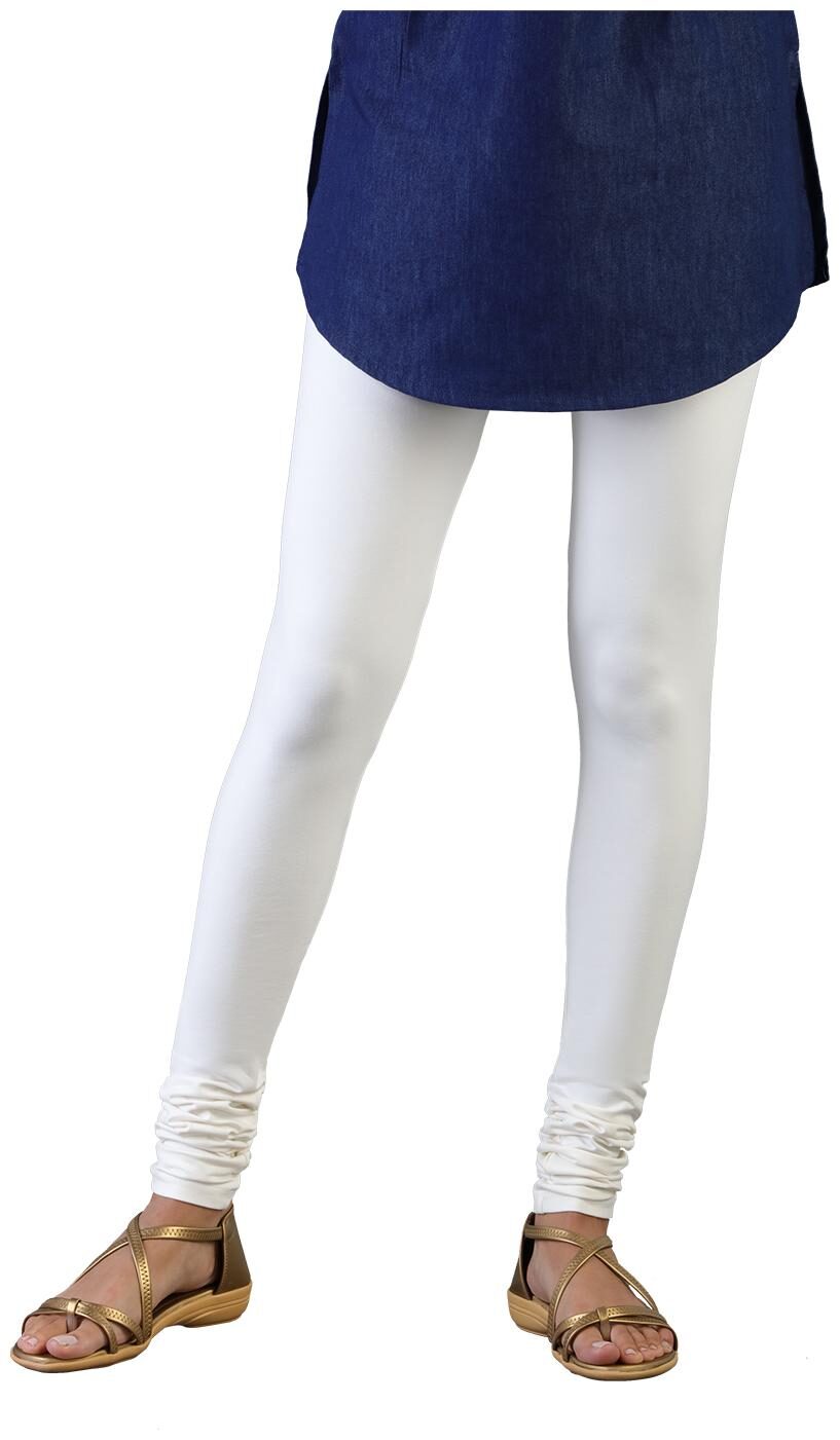 

Twin Birds Women Cotton Churidar legging White color