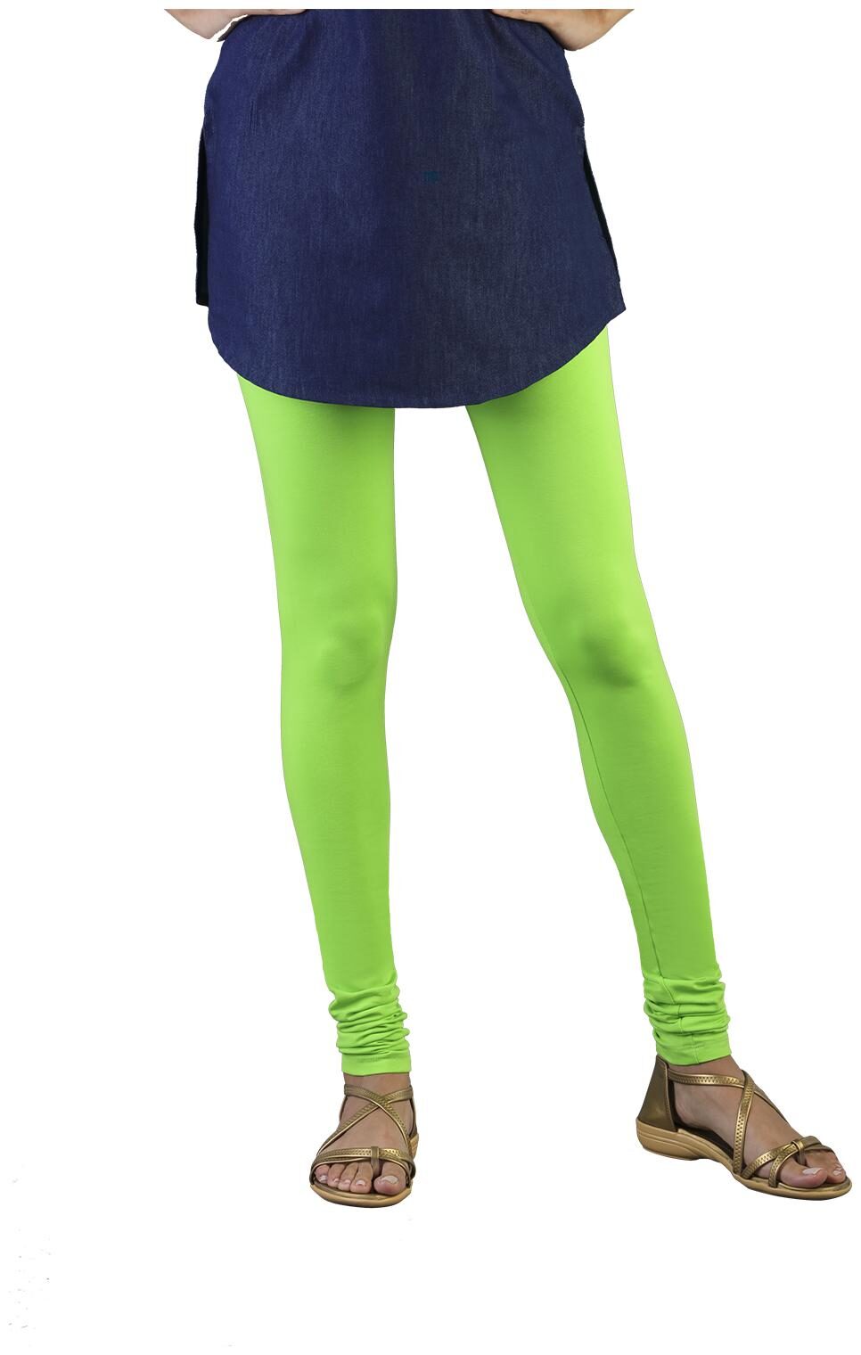 

Twin Birds Women Cotton Churidar legging Green color