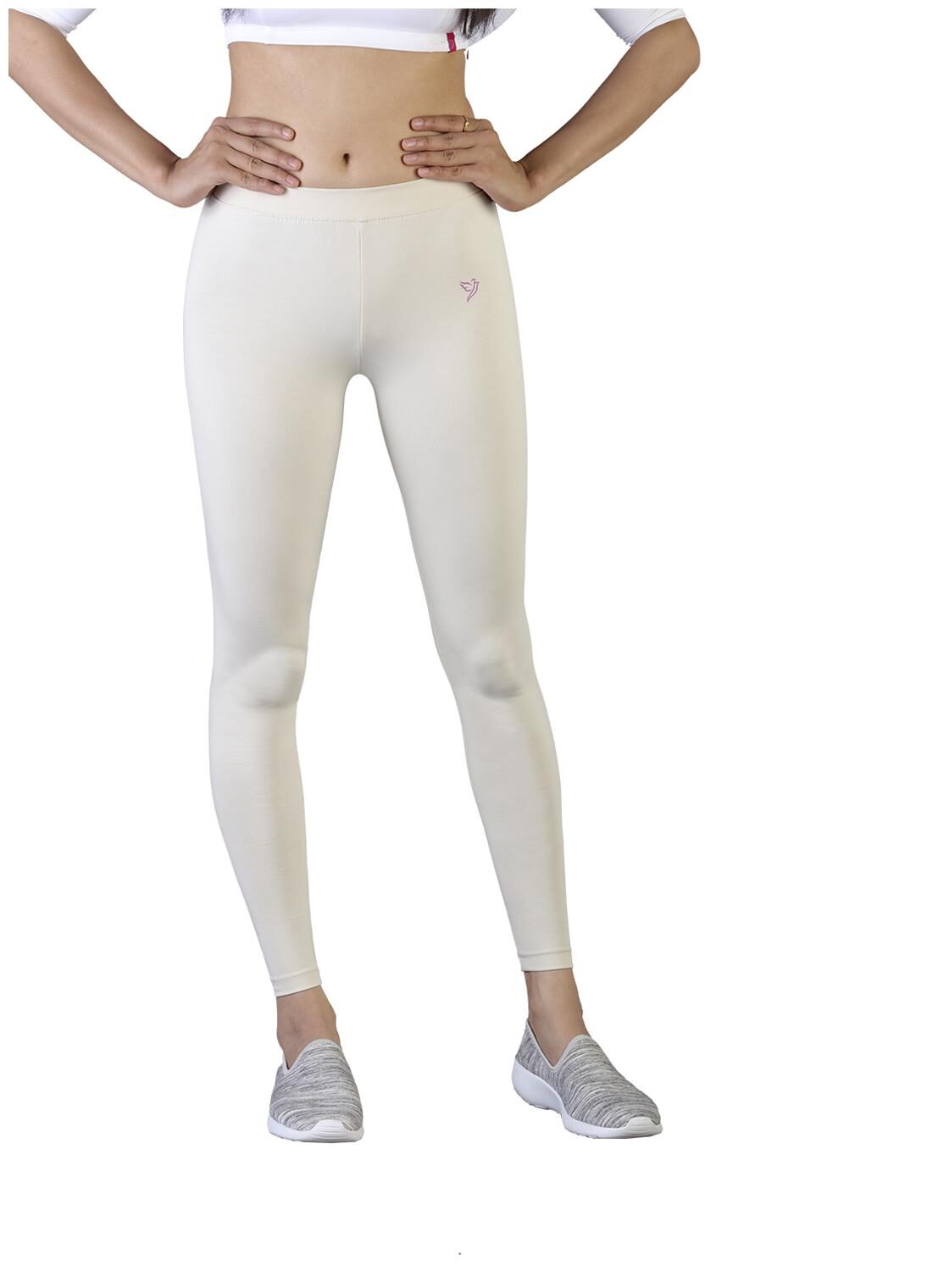 

Twin Birds Women Cotton Ankle Length Legging (Beige)