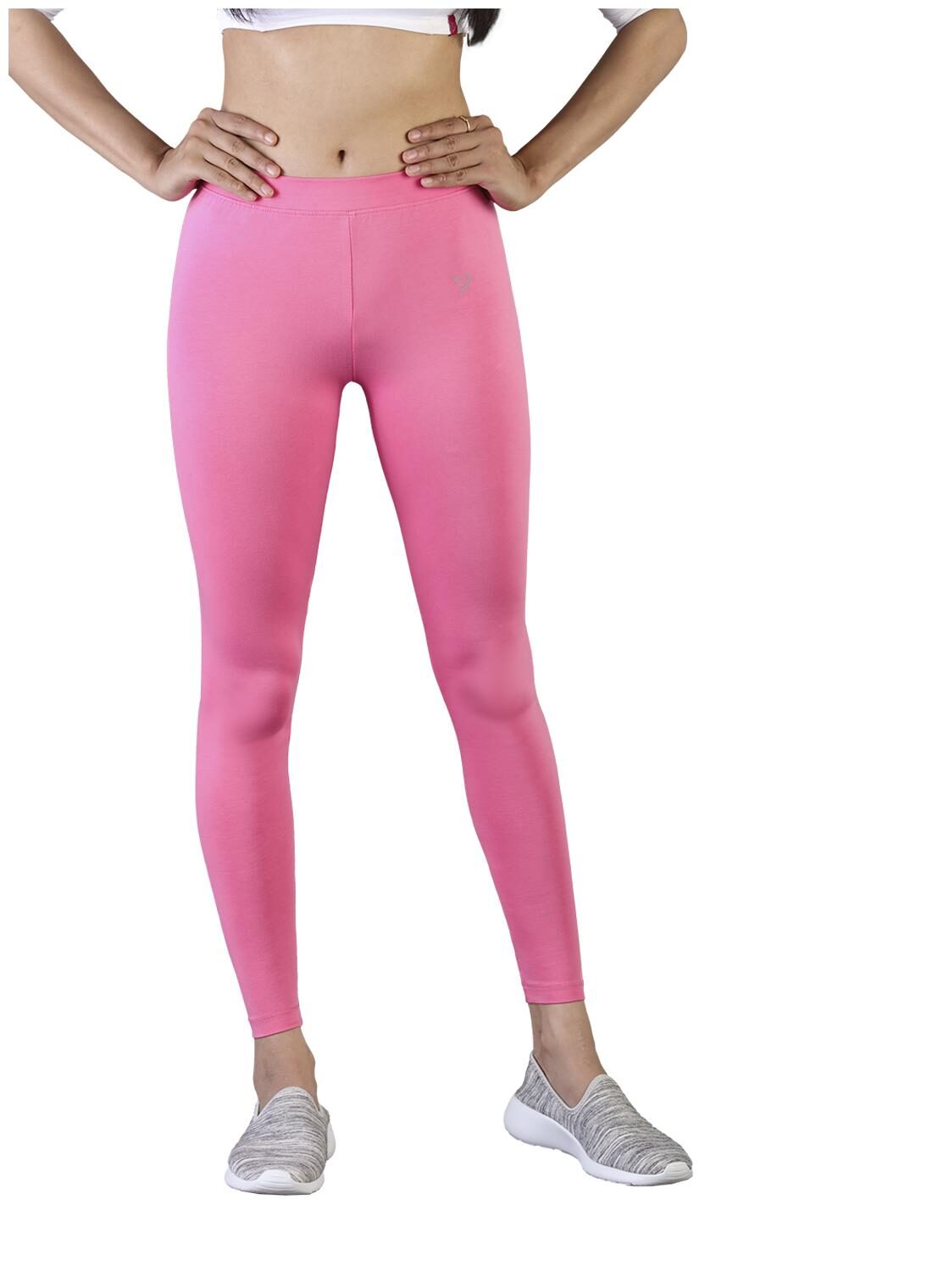 

Twin Birds Women Cotton Ankle Length Legging (Pink)