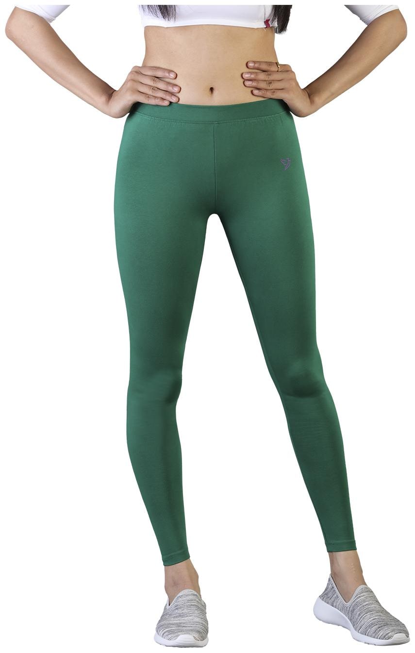 

Twin Birds Women Cotton Ankle Length Legging (Green)