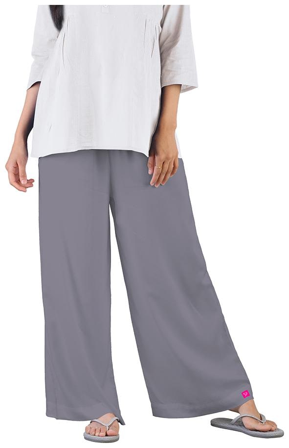 

Twin Birds Women Viscose Palazzos Grey color