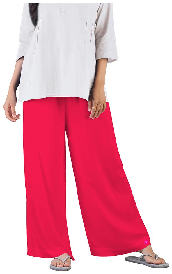 

Twin Birds Women Viscose Palazzos Pink color